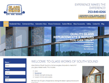 Tablet Screenshot of glassworkssouthsound.com